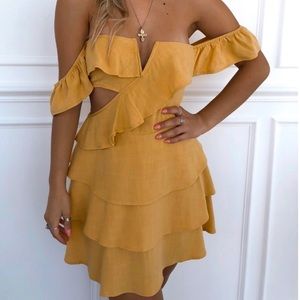 White Fox Yellow "Mini Obsessions" Sunrise Dress
